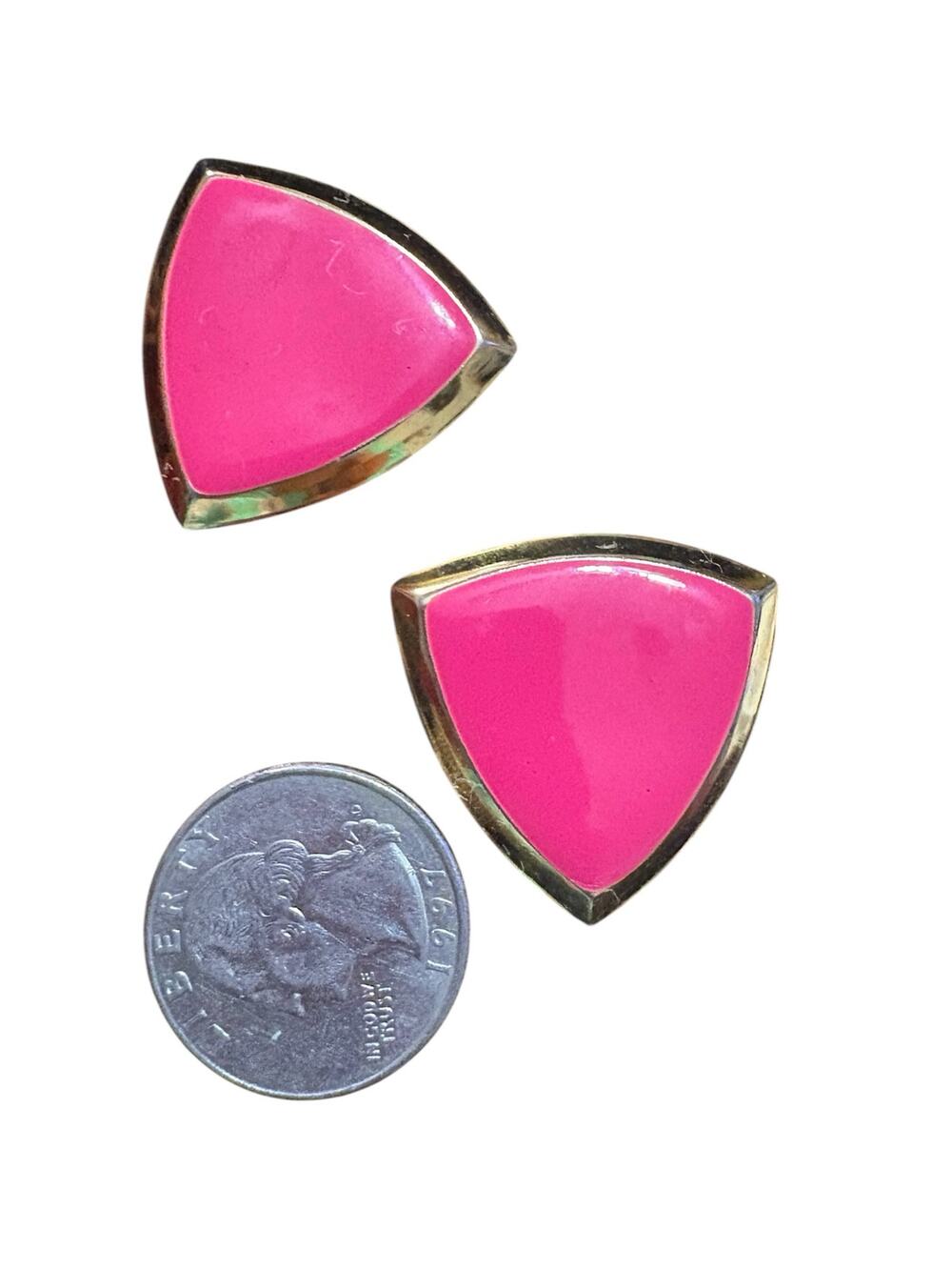 Vintage 1980’s Pink and Gold Earrings